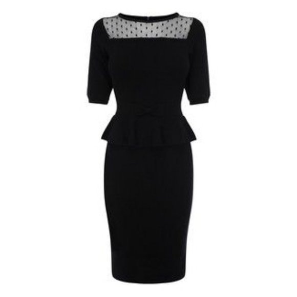 Karen Millen Peplum Knit Dress ASO Spencer Hastings - Picture 12 of 12